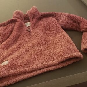 Plush Pink Quarter-Zip Pullover